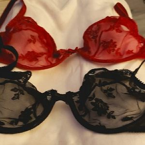 2 Lace and Sheer Ralph Lauren Bras